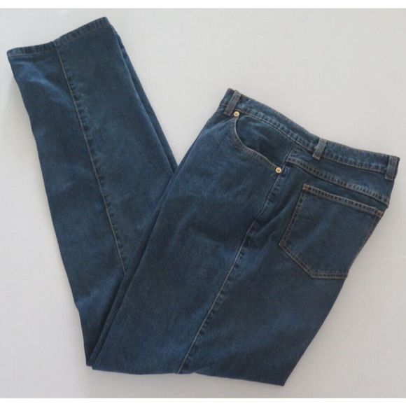 St. John Sport by Marie Gray Women's Sz 12 Dark Blue High Rise Jeans - Picture 5 of 10